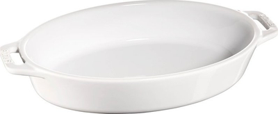 Pjatë ovale për pjekje Staub Ceramics, 1 L, 23 cm, e bardhë