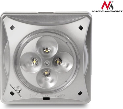 Llambë solare LED Maclean, 4 x 0.14 W, e argjendtë