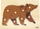 Puzzle druri për fëmijë Viga Toys Montessori Bear, me kunja, arush