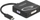 Adapter video DeLOCK 63129, USB Type C në DVI VGA HDMI DisplayPort, 0.1m, i zi