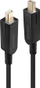 Kabllo DisplayPort Lindy Fiber Optik Hybrid, DP 1.4, 20m, e zezë