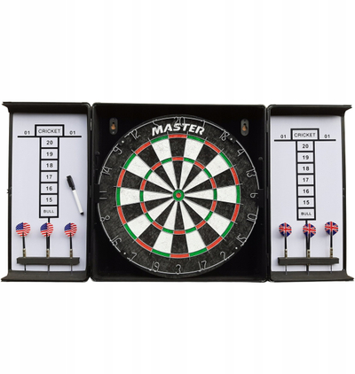 Set dart Master MAS-E014, kabinet i mbyllshëm, 48x49x10 cm, i zi