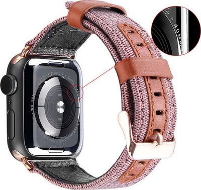 Rrip ore Dux Ducis për Apple Watch 38 40mm, lëkurë sintetike, i zi