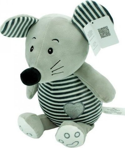Lodër pelushi Tulilo Mascot Stripe Huggables, mi, 26 cm, gri