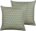 Jastëkë dekorativë Beliani PICTUS, set 2 copë, pambuk 45 x 45 cm, jeshil