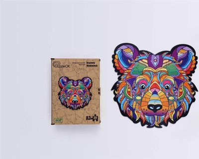 Puzzle druri PuzzleOK Brown Bear 39, format A3, ari i kafe