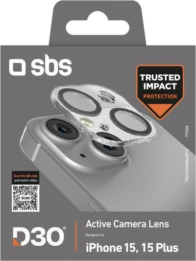 Xham заштитно стакло за камера SBS TED3OCAMGLIP15, за iPhone 15 и 15 Plus, проѕирно