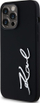 Мобилен заштитен капак Karl Lagerfeld Silicone Metal Script Logo за iPhone 14 Pro Max, силикон, црн