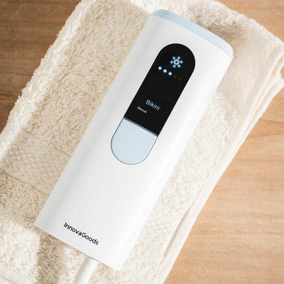 Pajisje depilimi IPL InnovaGoods Kulepil me ftohje, me dorë edhe automatike, e bardhë blu