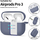 Kuti mbrojtëse Tech-Protect për Apple AirPods Pro 3, silikon, me karabinë, blu baby