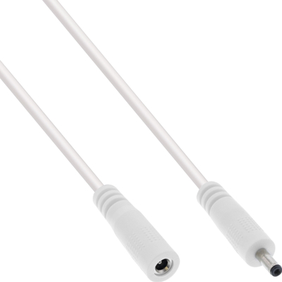 Kabllo zgjatuese DC InLine, 3.5x1.35mm, AWG 18, 3m, e bardhë