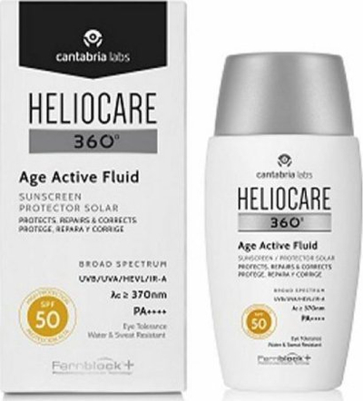Kрем за сонце Heliocare 360 Age Active Fluid SPF50, 50 ml, за лице