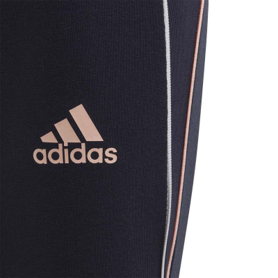 Leggings për fëmijë Adidas LG Cot Tight Jr GG3497, pambuk elastik, të zinj