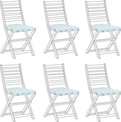 Set jastëkësh për karrige kopshti TOLVE, 6 copë, 39 x 31 cm, mente