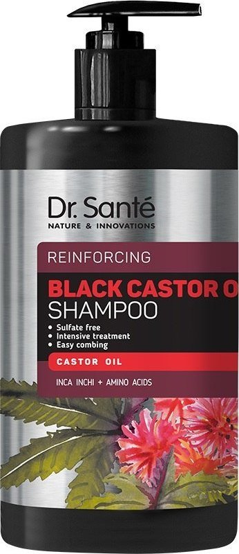 Shampo flokësh Dr. Sante Black Castor Oil, rigjeneruese, pa sulfate
