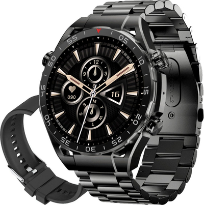 Smartwatch Gravity GT13, me ekran të zgjuar, që mban mend aktivitetin, i zi