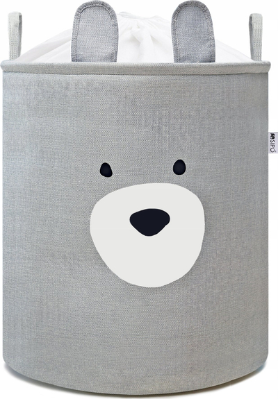 Shportë lodrash Premium Bear, 63L, palosëse me mbyllje rripi, gri