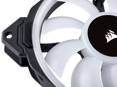 Кулер вентилатори за куќиште Corsair LL Series RGB, 140mm PWM, сет со 2 парчиња, црни