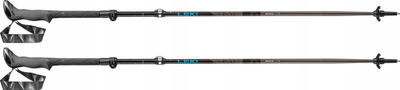 Shkop trekking Leki Makalu FX TA, alumini, 110-130 cm, petrol e zezë gri argjend