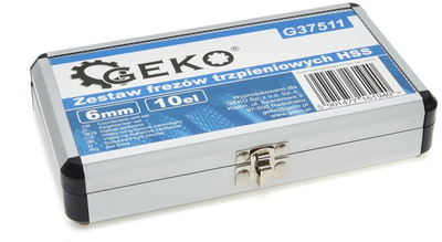 Сет фрези за дрво Geko G37511, 10 парчиња, држач 6 mm