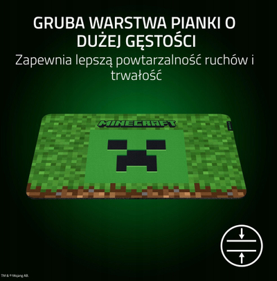 Mousepad gaming Razer Gigantus V2 Minecraft Edition Medium, sipërfaqe mesatare, jeshile