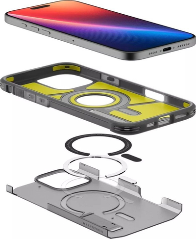Mbrojtëse telefoni Spigen Tough Armor AI MagFit, kompatibile MagSafe, e zezë
