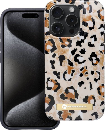 Mbulesë telefoni Forcell F-Pprotect Mirage MagSAFE, për iPhone 15 Pro, motiv panterë, shumëngjyrëshe