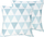 Set jastëkësh kopshti TRIFOS, 2 copë, 40x40 cm, gjeometrik blu