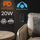 Shpërndarës rryme Maclean MCE249 F/B, 2x prizë, 4x USB PD 20W, i zi