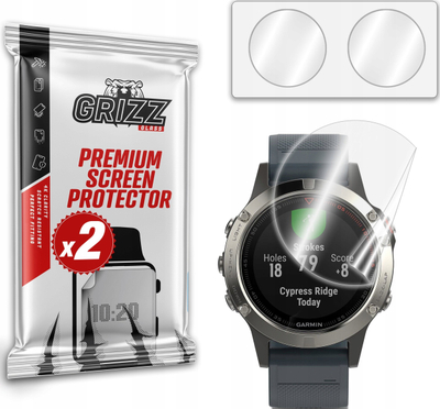 Mbrojtëse ekrani Grizz Ceramic Film për Garmin Fenix 5 Plus, 2 copa, transparente