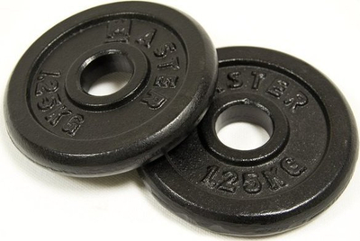 Disqe peshe Master Cast Iron, 1.25kg x2, vrime 31mm, të zeza