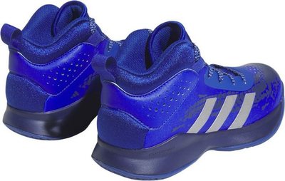 Atlete basketbolli për kalamaj Adidas Cross Em Up, me qafë mes, taban gome, blu