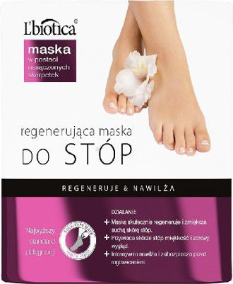 Maskë rigjeneruese për këmbë Lbiotica, çorape me lagështi, 1 palë