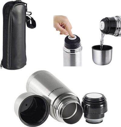 Termos KingHoff Tourist KH-4051, 0.35L, inox, ngjyr argjendi