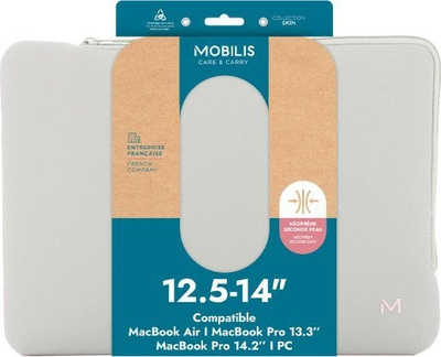 Mbulesë laptopi Mobilis 049005, 14\", neopren, gri me rozë