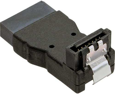 Adapter SATA InLine 27700B, 7 pin, me kënd, i zi
