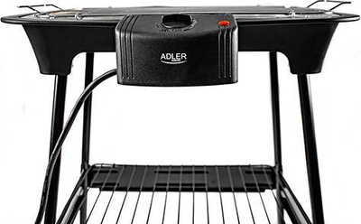 Grill Kopshti Elektrike Adler AD 6602, skarë 37x21 cm, i zi