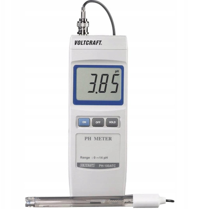 Matës pH VOLTCRAFT PH-100ATC, ATC, ekran LCD, portokall