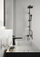 Set dushi Ferro SQUERTO NP22BL, kokë rain shower katrore, montim në mur, e zezë mat