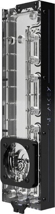 Rezervuar ftohës uji Stealkey Customs HYTE Y60 Stealkey60, distroplate, RGB adresues, plexiglas transparent i zi