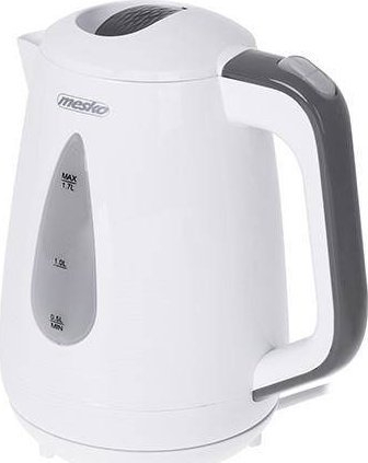 Ibrik elektrik Mesko, 1.7L, plastik, i bardhë