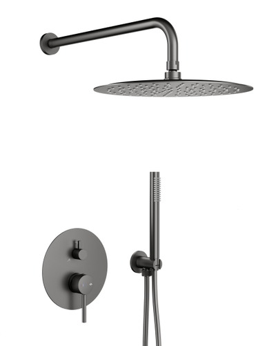 Set dushi i fshehur KFA Moza, me rubinet, gun metal gri PVD