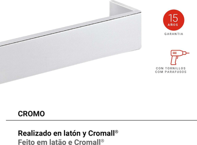 Mbajtëse letre kuzhine Gedy Pirenei, metal, krom