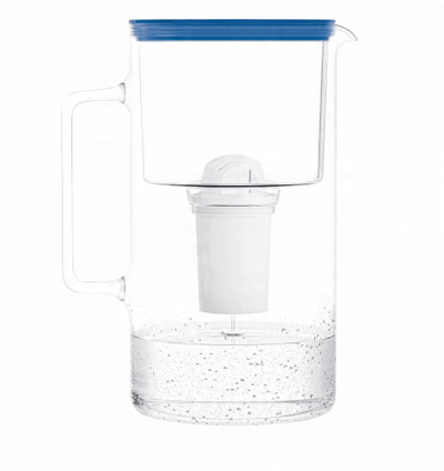 Kanna filtrimi xhami Wessper D2 Futureflow, 3.3L, me numërues LED, blu