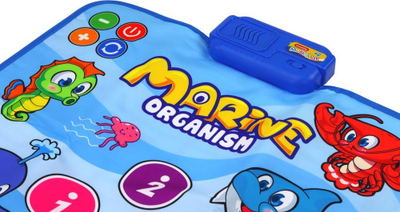 Tapet muzikor për kalamoj Leantoys Ocean Dance Mat, 100x60cm, interaktiv, blu