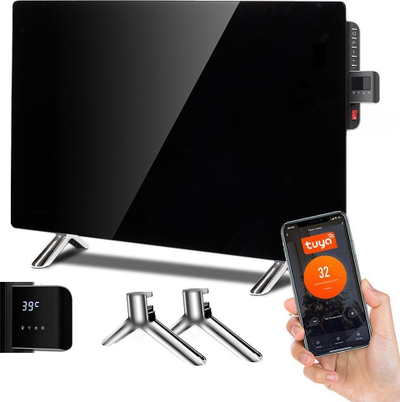 Ngrohës panel me rreze infra të kuqe Maclean MCE536, 600W, WiFi Tuya, i zi