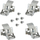 Kapëse montimi për panel LED Kanlux CLIPS BRAVO S/P 60-62, për tavane gips-karton, çelik inox, argjend