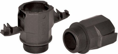 Gland kabllor polyamide PG29, IP54, për tuba mbrojtës, i zi