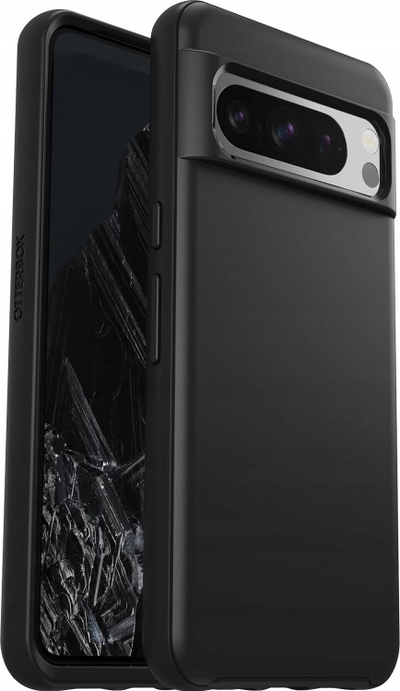 Kuti telefoni OtterBox Symmetry për Pixel 8 Pro, mbrojtëse, rri fiks, shkon dhe me karikim wireless, ngjyrë e zezë