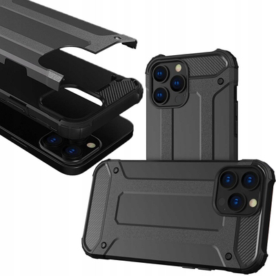 Këllëf telefoni Hurtel Hybrid Armor, për iPhone 14 Pro, mbrojtës, i zi